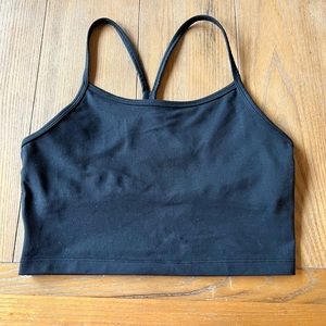 Aerie Black Cropped Tank Top